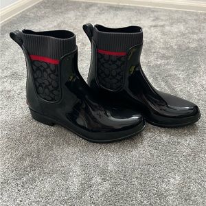 NEW Coach Rivington Rubber Rain Boots